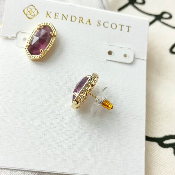 Kendra Scott Stud Earrings - Ellie - Amethyst Gold - Picture 3 of 3